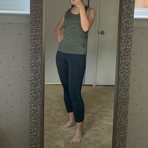 Army green workout top
